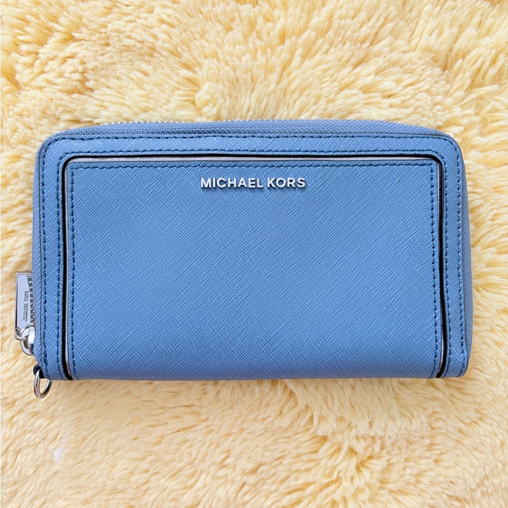 Michael Kors Sky Blue Clutch
